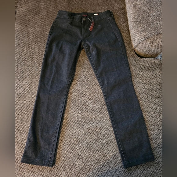 Arizona Jeans Womens Size 2 Black Mid Rise Straight 28×28 Dark Wash Denin NEW - Picture 4 of 10